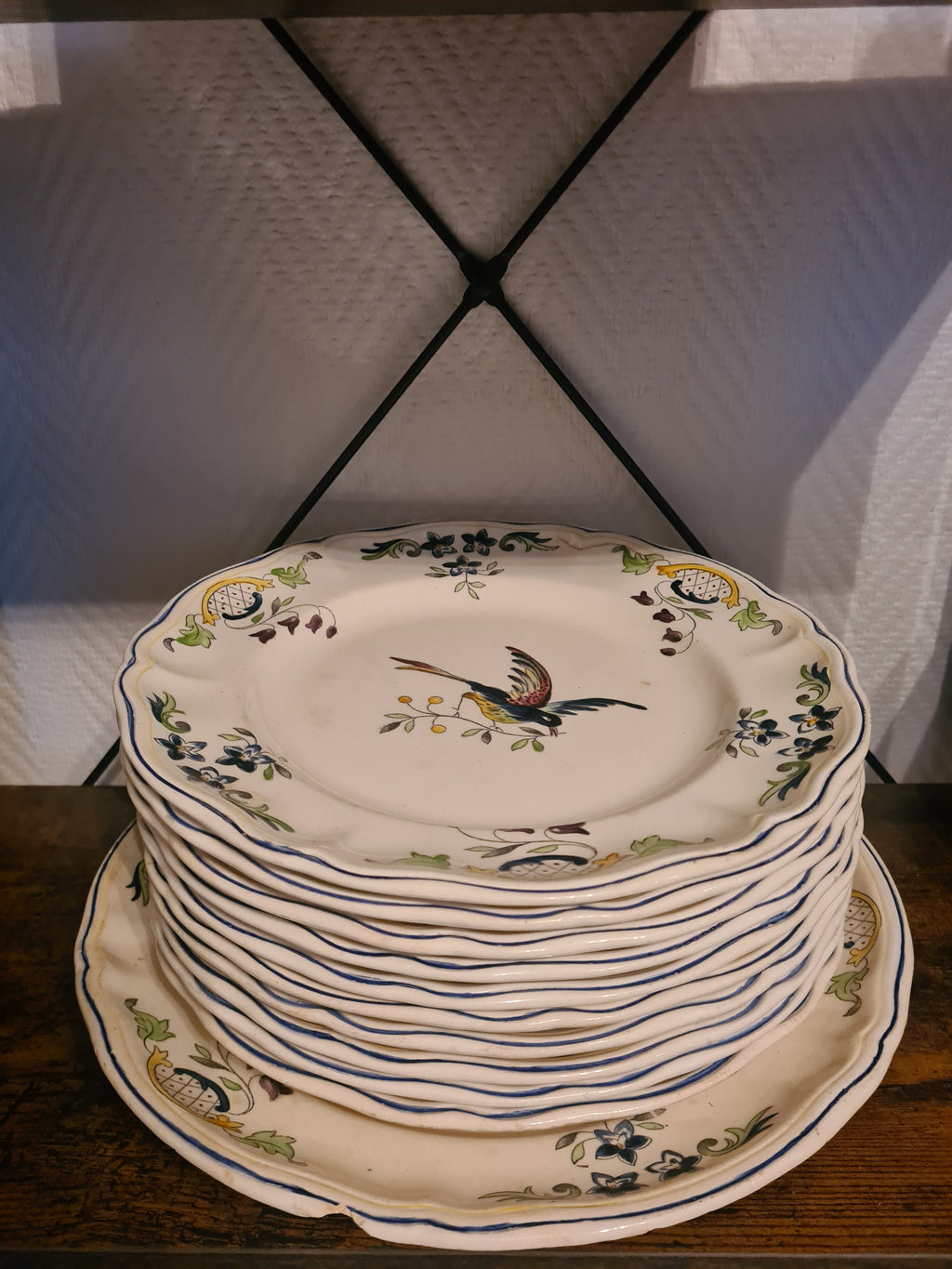 Service de vaisselle en porcelaine Longchamp terre de fer
