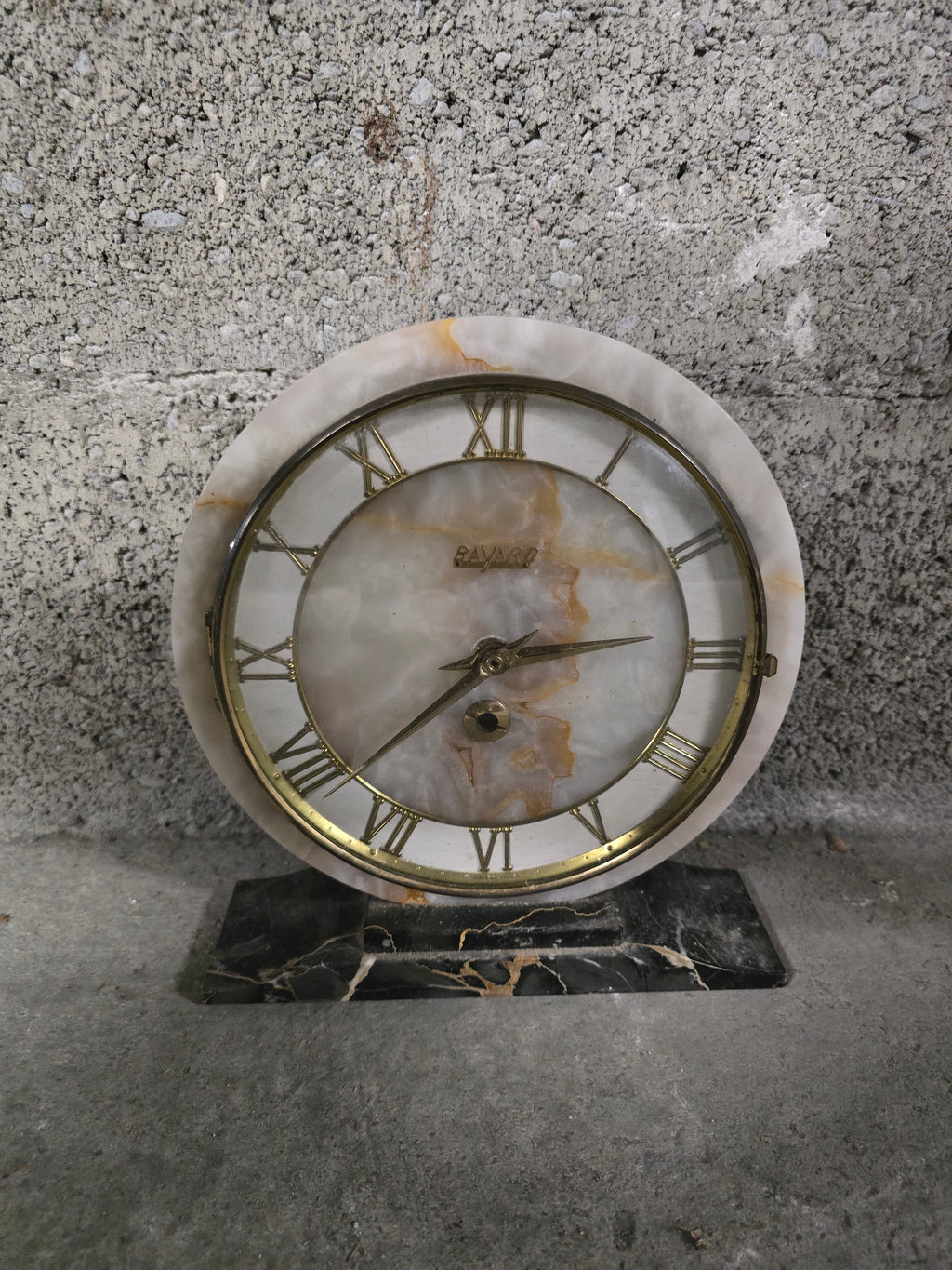 Pendule Bayard Marbre & Laiton